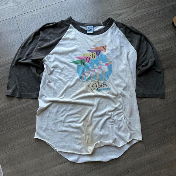 Rare Vintage 80s The GoGos Tour Band Tee Ragaln Shirt - Picture 1 of 8